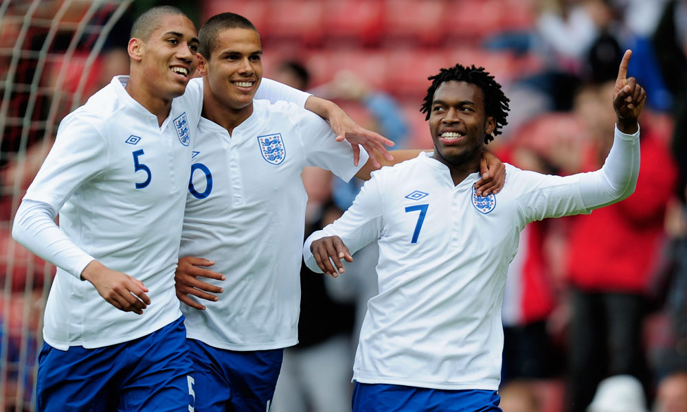 Chris Smalling, Jack Rodwell, Daniel Sturridge, England Under-21s v Norway